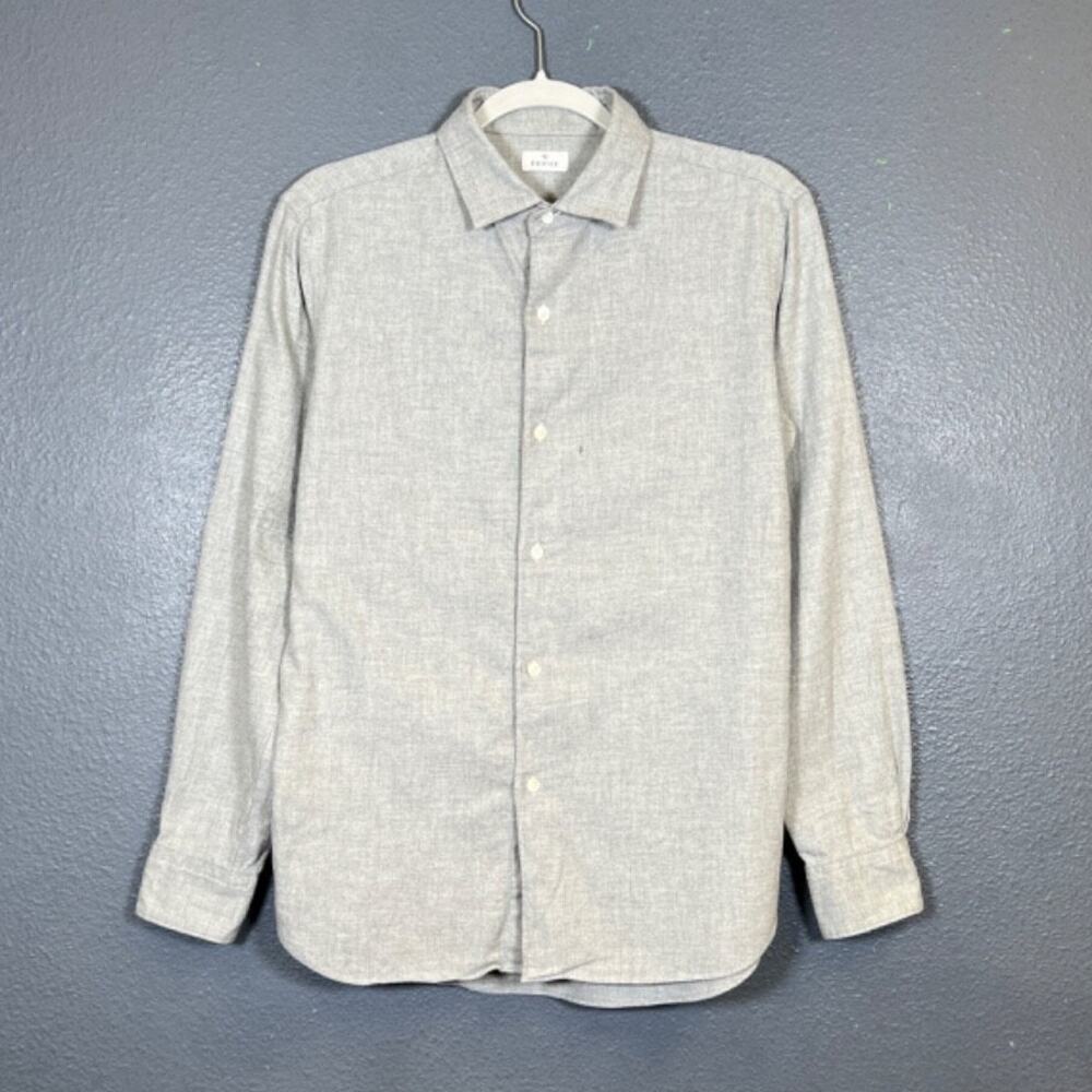 EDIFICE 48 Men’s MADE IN JAPAN gray shirt Button Up LONG SLEEVE